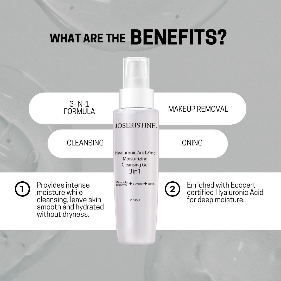 JOSERISTINE Hyaluronic Acid 3 In 1 Cleansing Gel 180ml