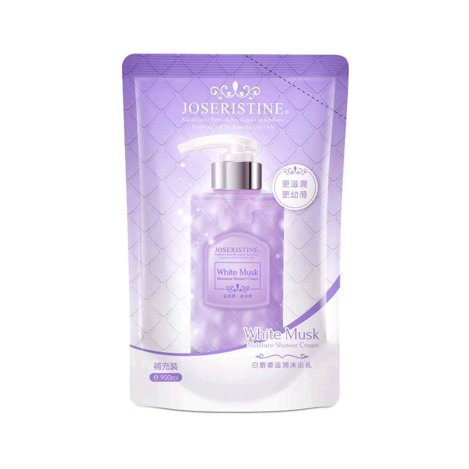 JOSERISTINE White Musk Moisture Shower Cream 1000ml/ 100% Vegan