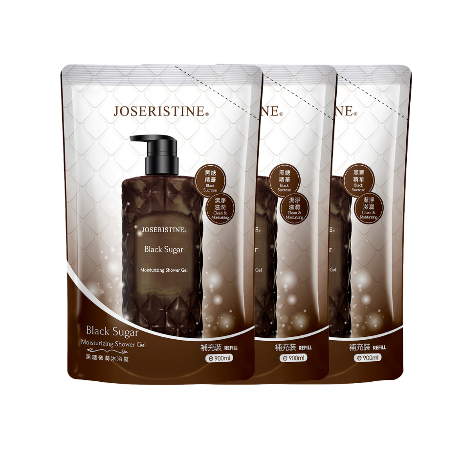 [BUNDLE] JOSERISTINE Black Sugar Shower Gel Refill Pack 900ml