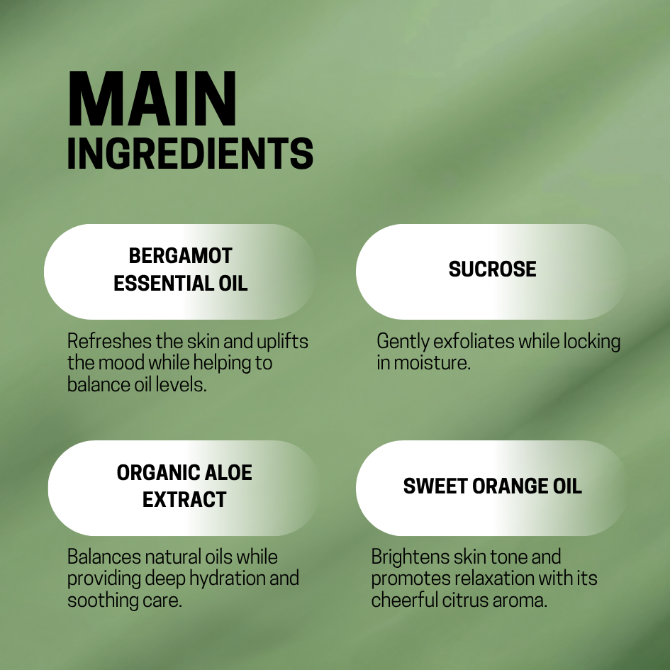 JIMMBENNY Bergamot Essence Shower Gel 500ml/ 100% Vegan