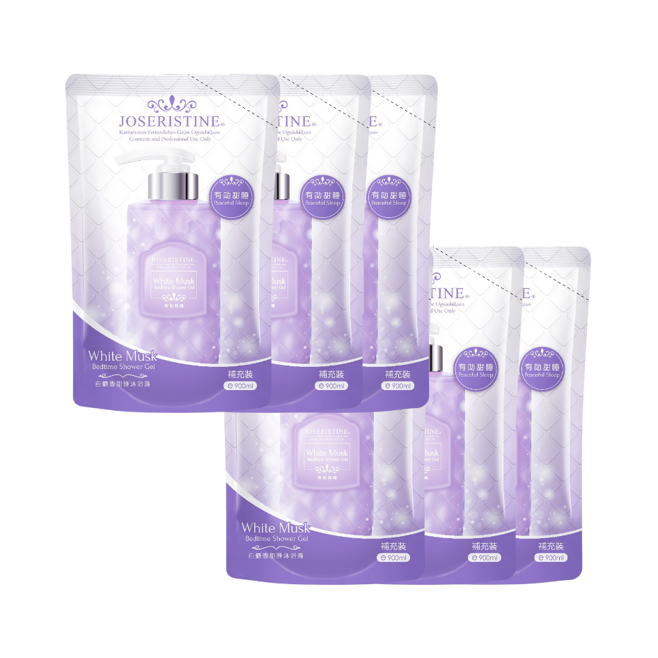 JOSERISTINE White Musk Bedtime Shower Gel Refill Pack 900ml
