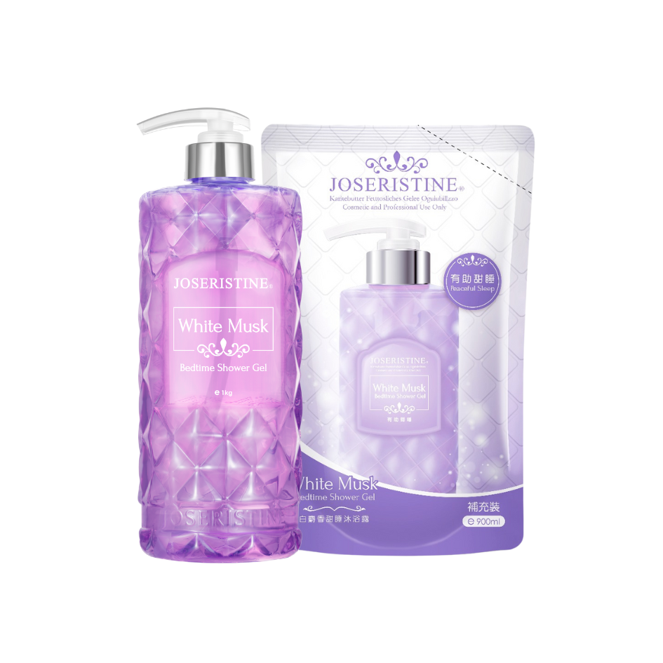 JOSERISTINE White Musk Bedtime Shower Gel 1000ml/ 100% Vegan