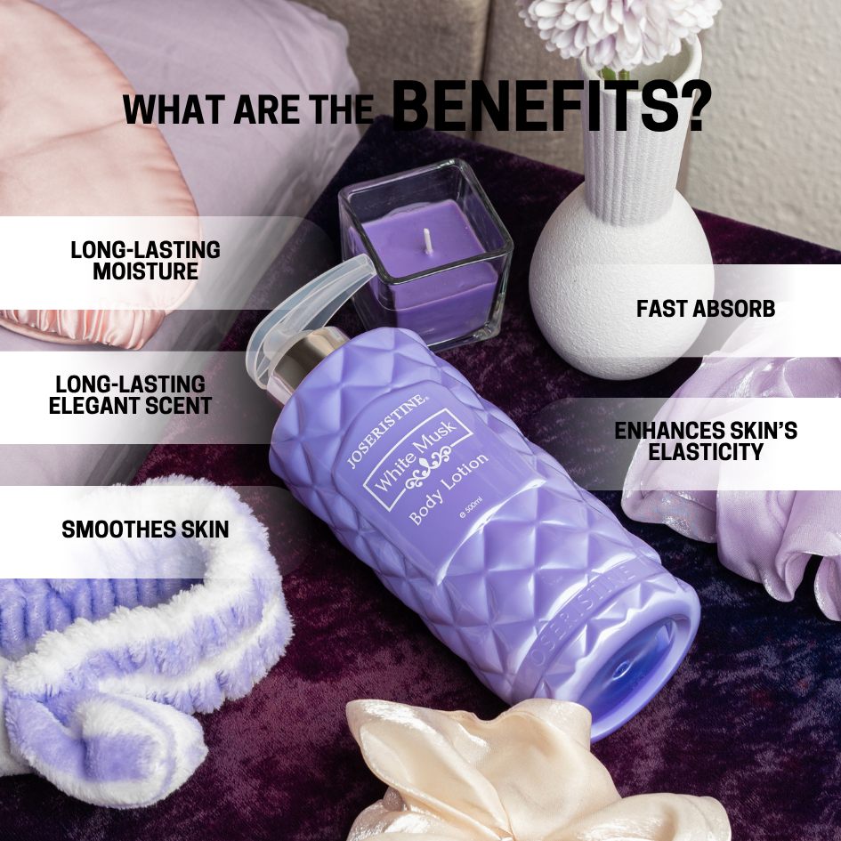 JOSERISTINE White Musk Body Care Gift Set x 4 Items/Shower Gel+Body Lotion+Hand Cream