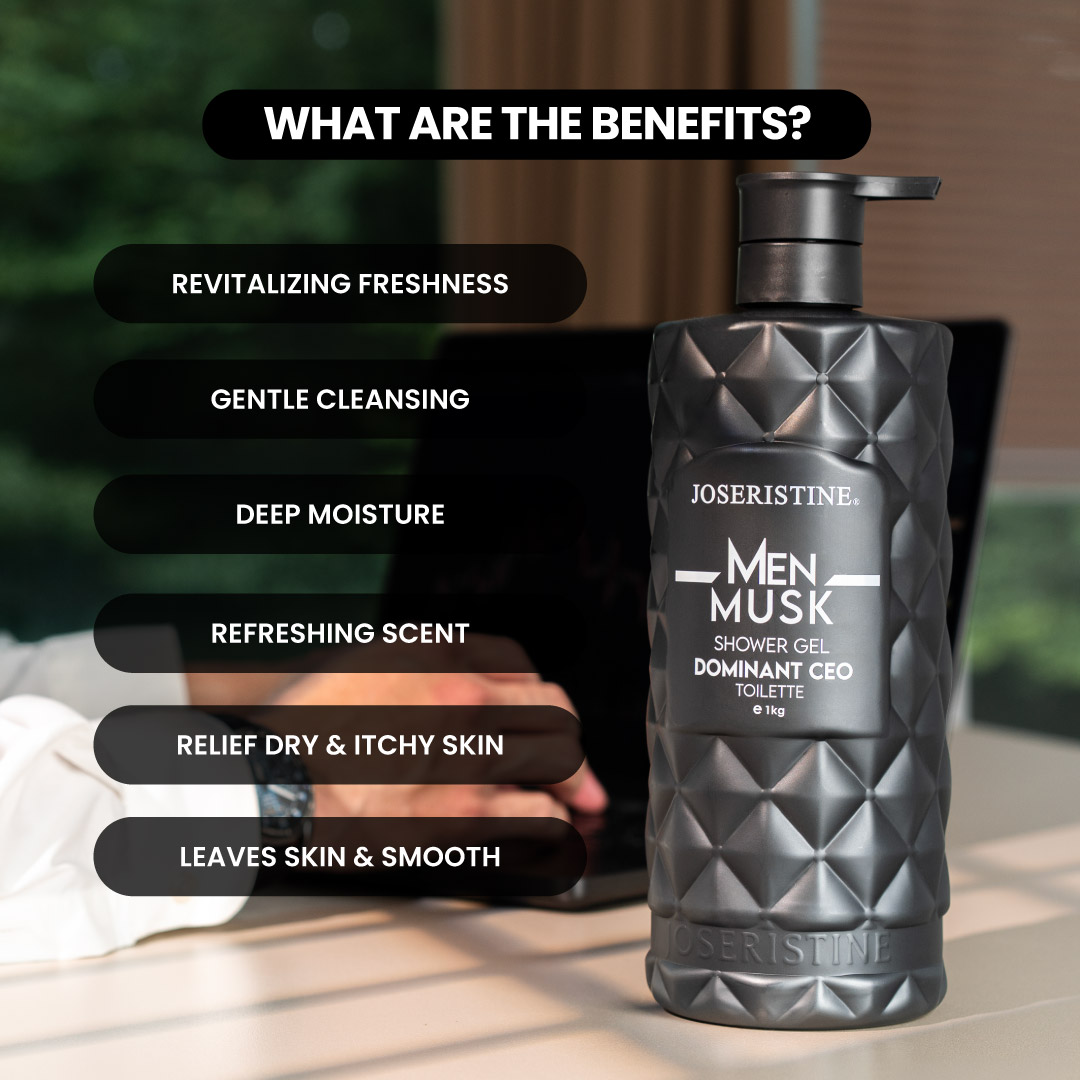 JOSERISTINE Men Musk Shower Gel - Dominant CEO 1000ml