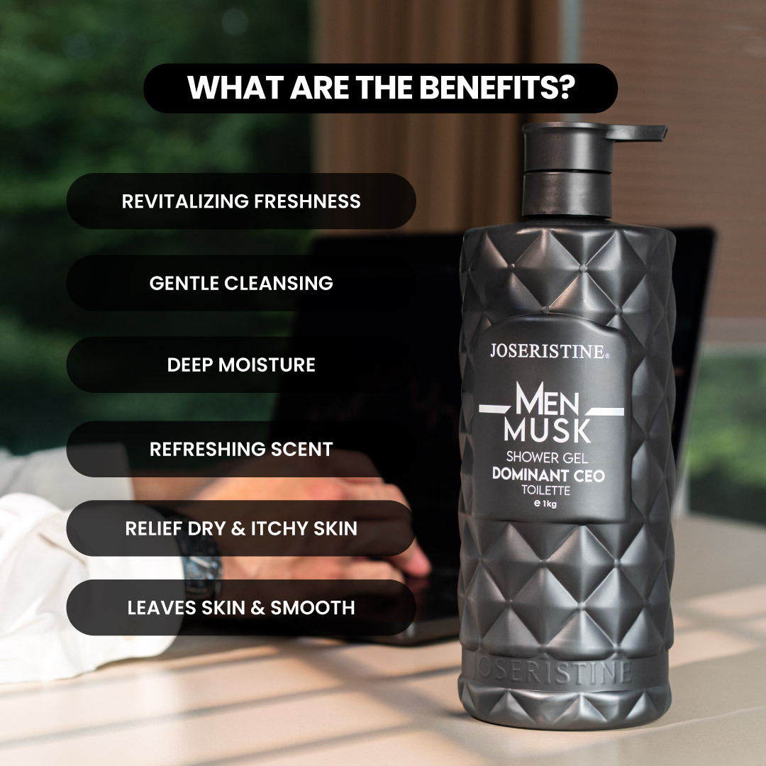 JOSERISTINE Men Musk Shower Gel - Dominant CEO 1000ml