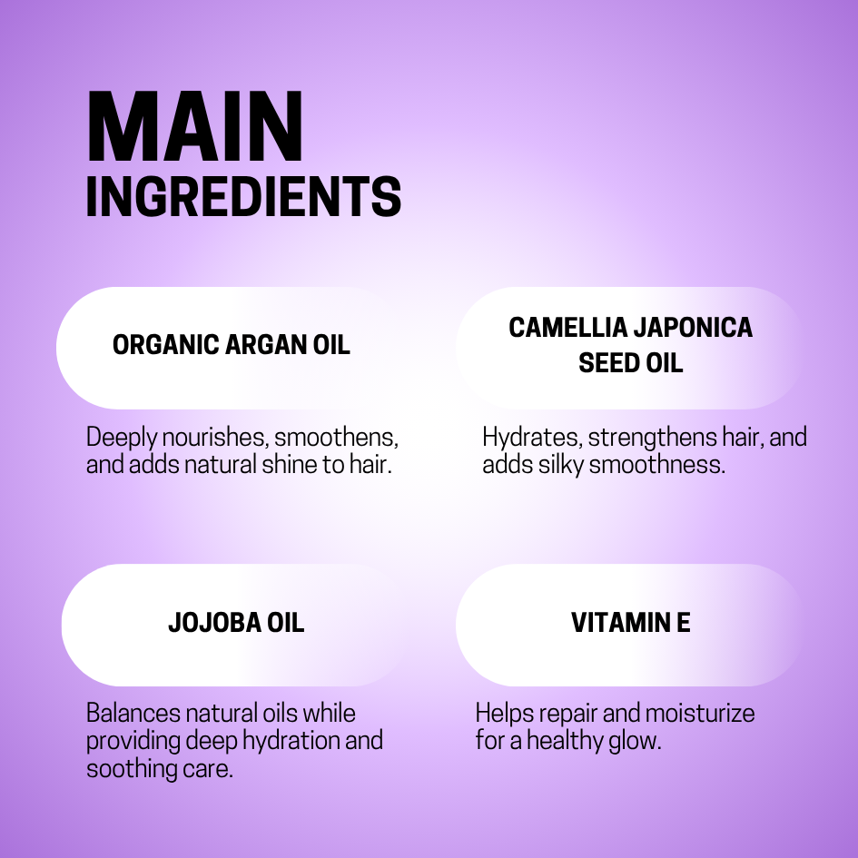 JOSERISTINE White Musk Deep Moist Hair Oil 100ml/ 100% Vegan