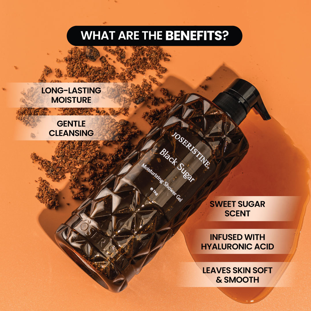JOSERISTINE Black Sugar Shower Gel 1000ml/ 100% Vegan