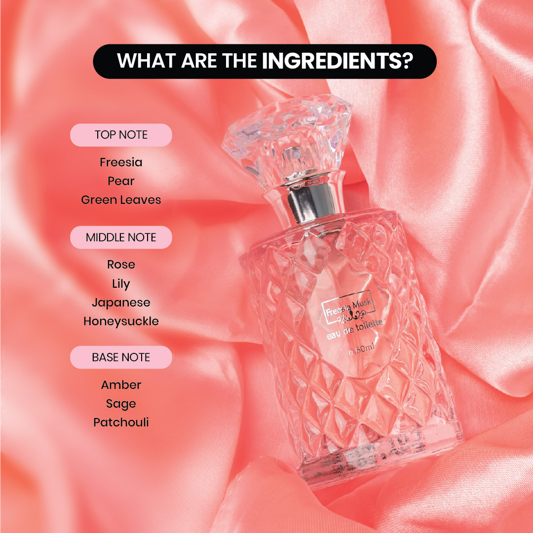 JOSERISTINE Freesia Musk Eau De Toilette Perfume 60ml