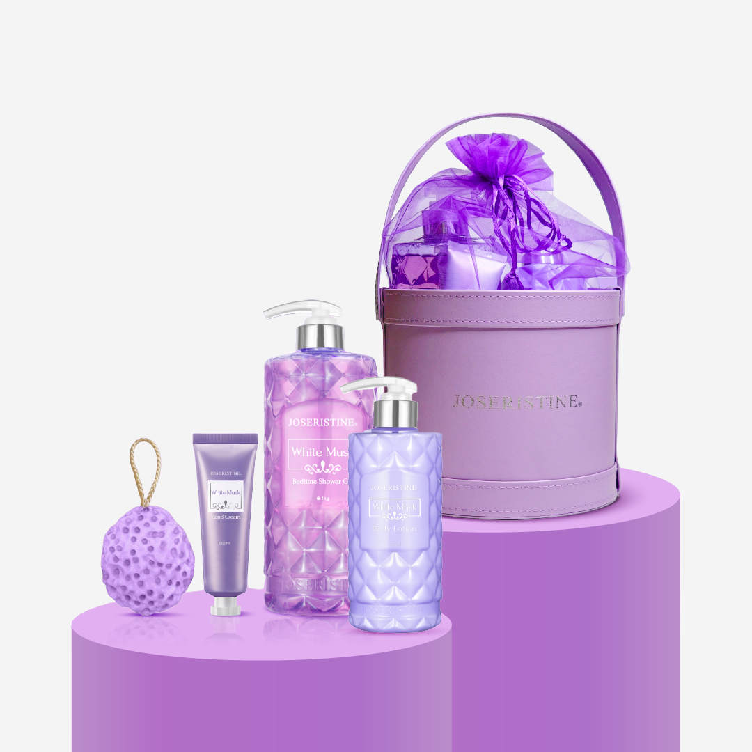 JOSERISTINE White Musk Body Care Gift Set x 4 Items/Shower Gel+Body Lotion+Hand Cream