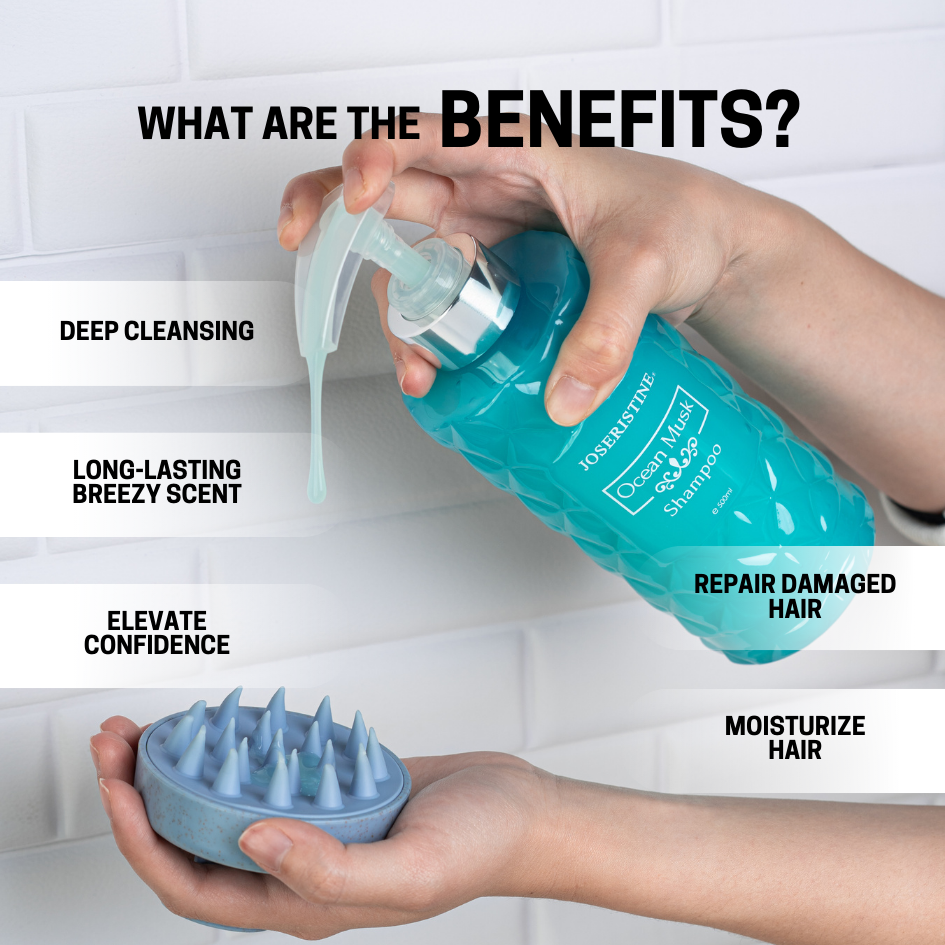 JOSERISTINE Ocean Musk Perfume Shampoo 500ml/ 100% Vegan