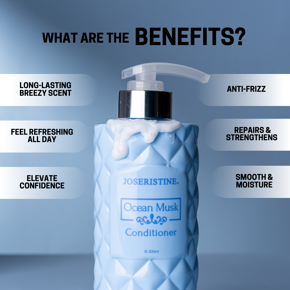 JOSERISTINE Ocean Musk Perfume Hair Conditioner 500ml/ 100% Vegan