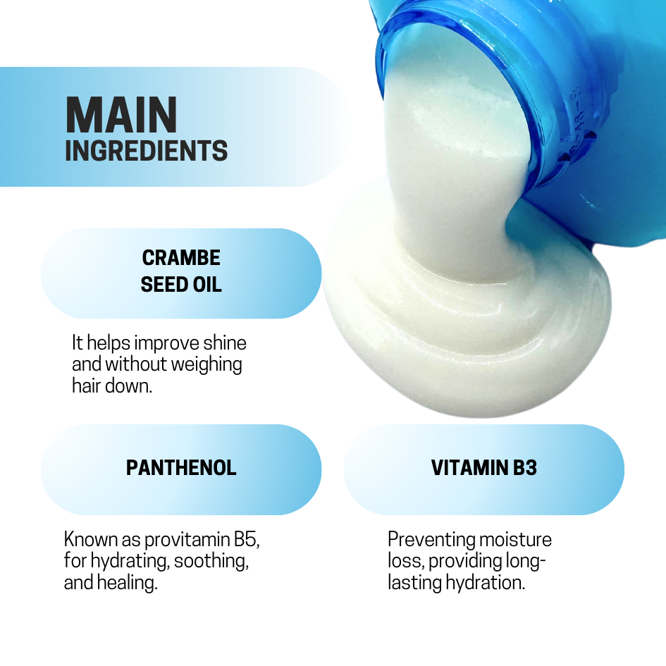 JOSERISTINE Ocean Musk Perfume Hair Conditioner 500ml/ 100% Vegan