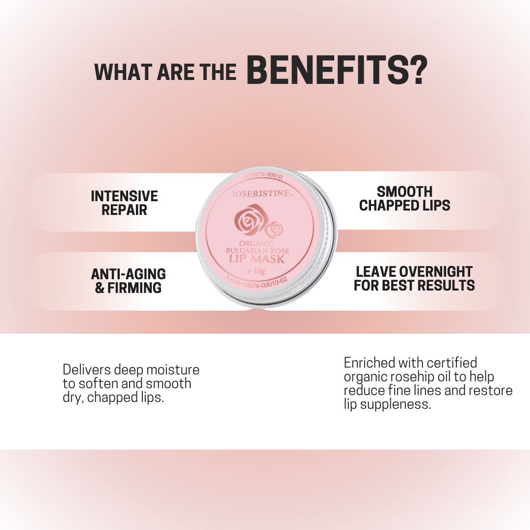 JOSERISTINE Organic Bulgarian Rose Lip Mask 10g