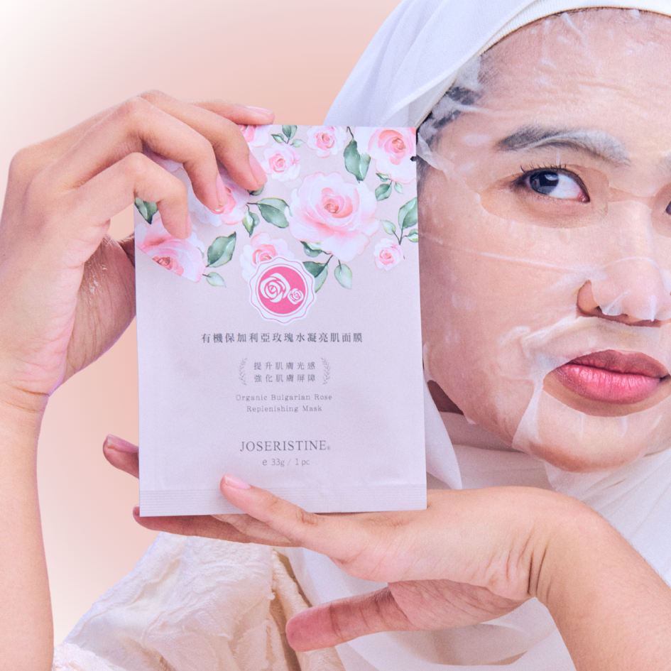 JOSERISTINE Organic Bulgarian Rose Radiance Face Mask Box Set 5's