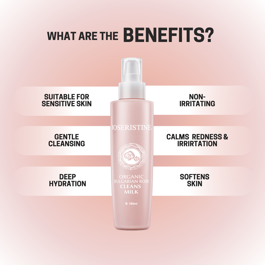 JOSERISTINE Organic Bulgarian Rose Cleansing Milk 180ml