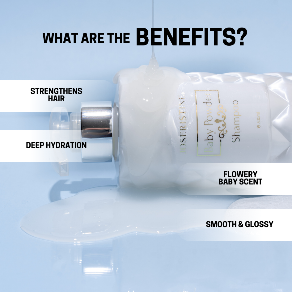 JOSERISTINE Baby Powder Perfume Shampoo 500ml/ 100% Vegan