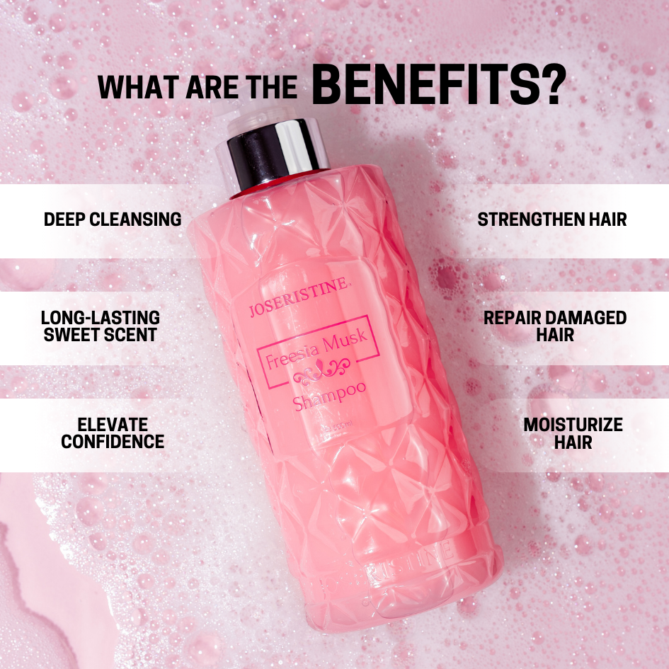JOSERISTINE Freesia Musk Perfume Shampoo 500ml/ 100% Vegan
