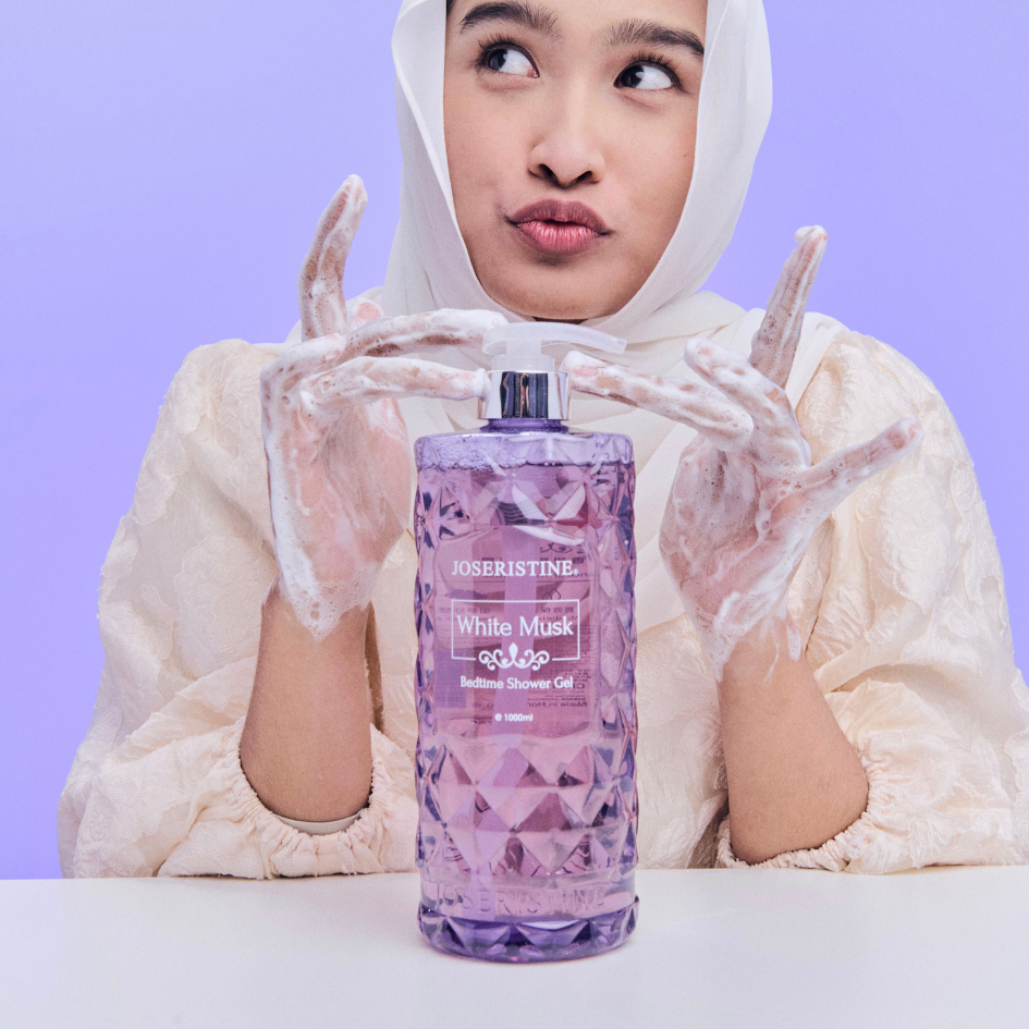 JOSERISTINE White Musk Bedtime Shower Gel 1000ml/ 100% Vegan