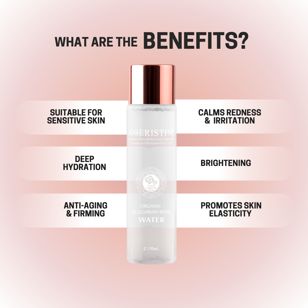 JOSERISTINE Organic Bulgarian Rose Water Toner 150ml
