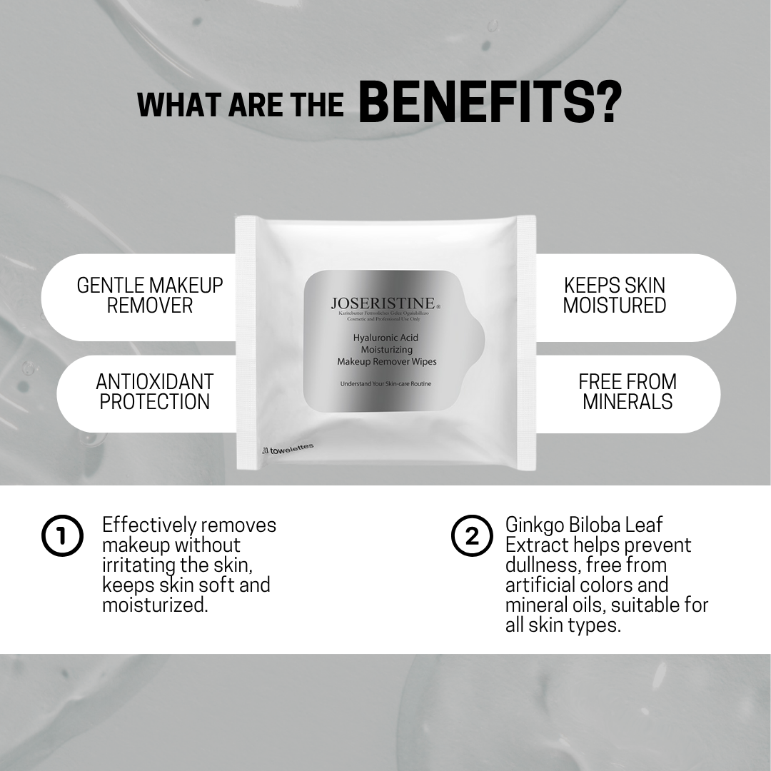 JOSERISTINE Hyaluronic Acid Makeup Remover Wipes 20's