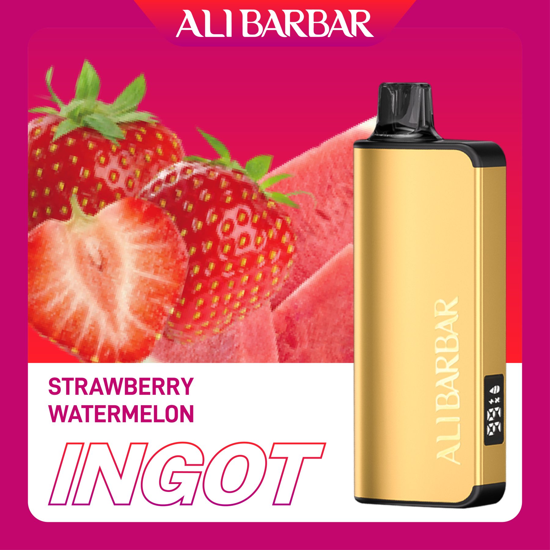 Alibarbar Ingot 9000 Strawberry Watermelon