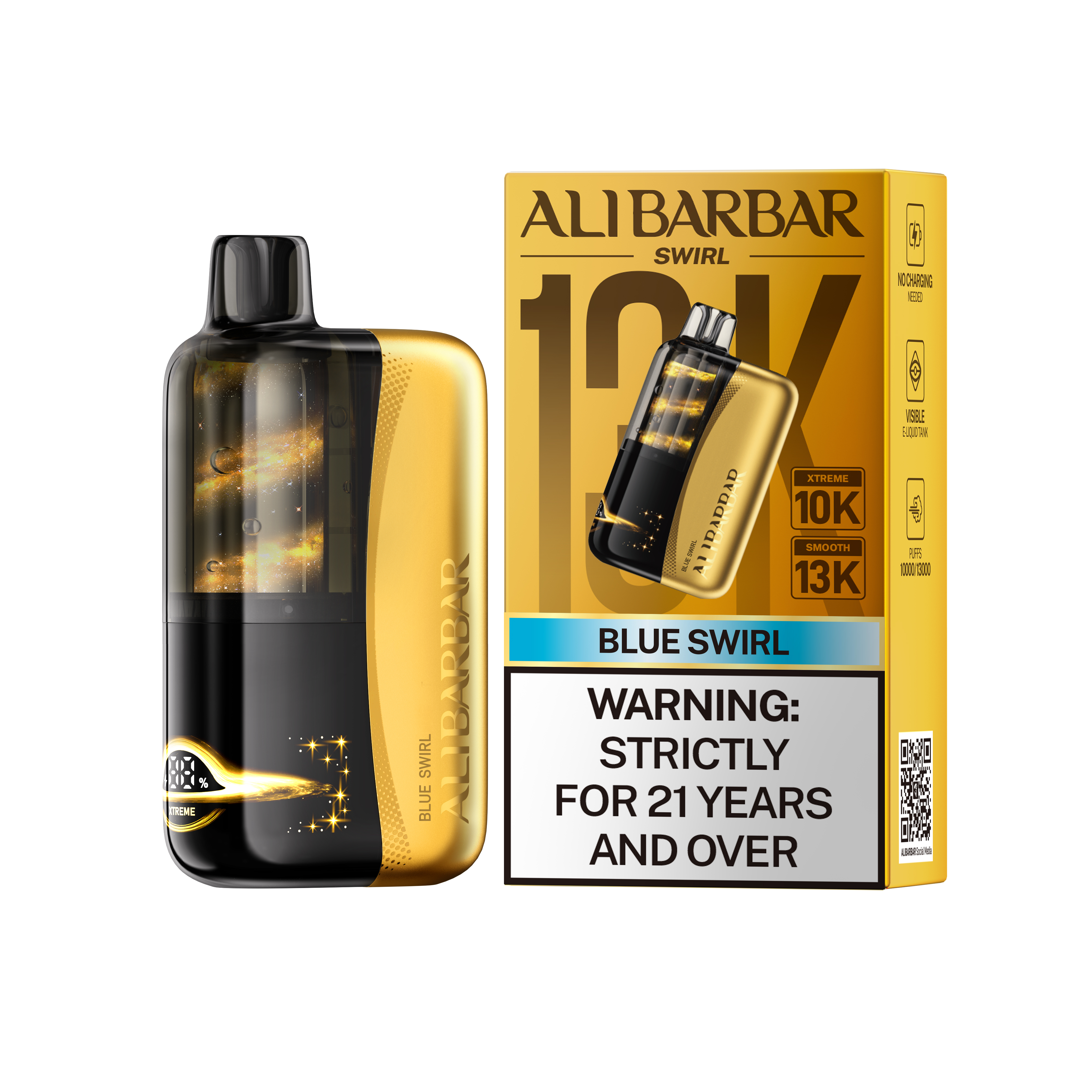 ALIBARBAR  SWIRL Blue-Swirl