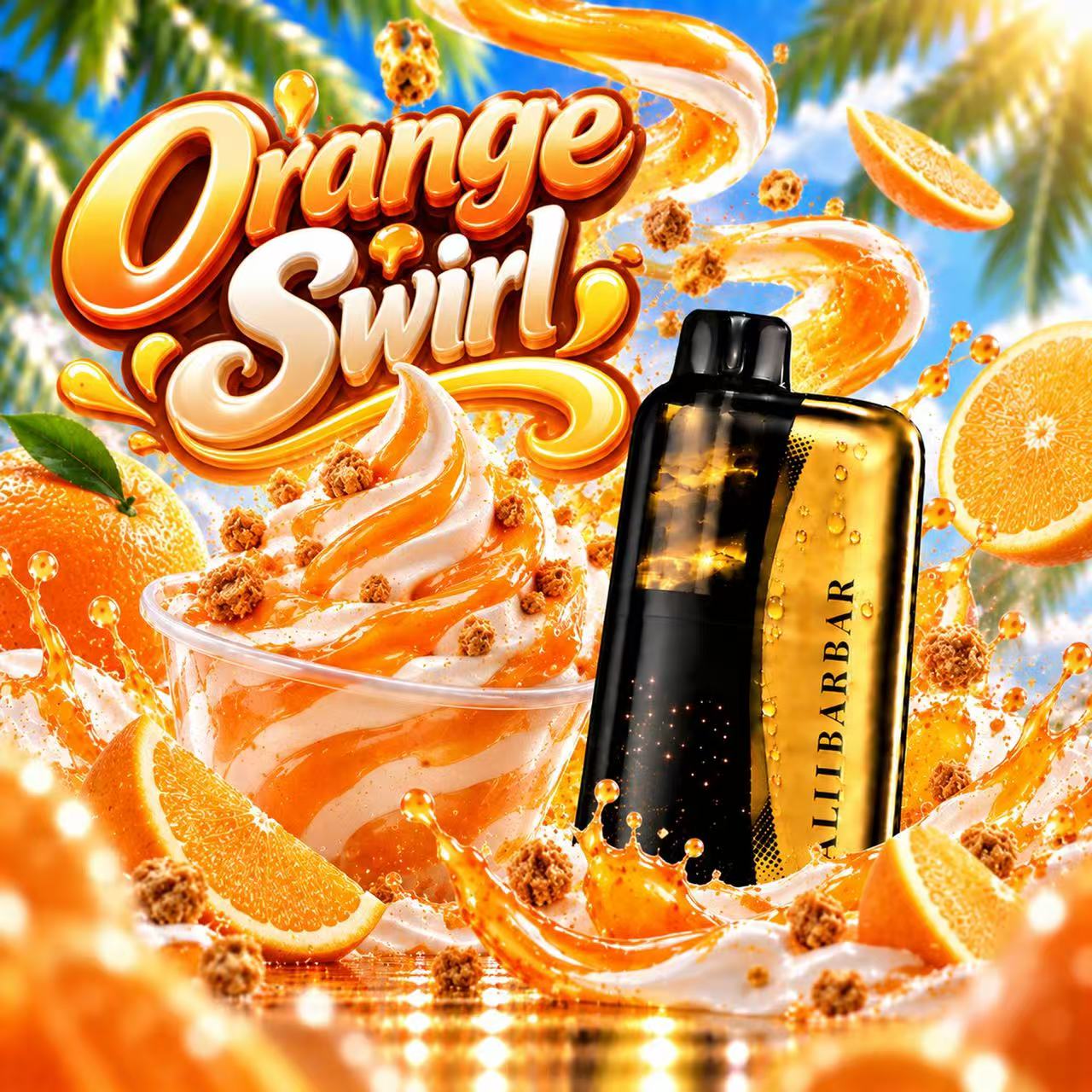 ALIBARBAR  SWIRL Orange-Swirl