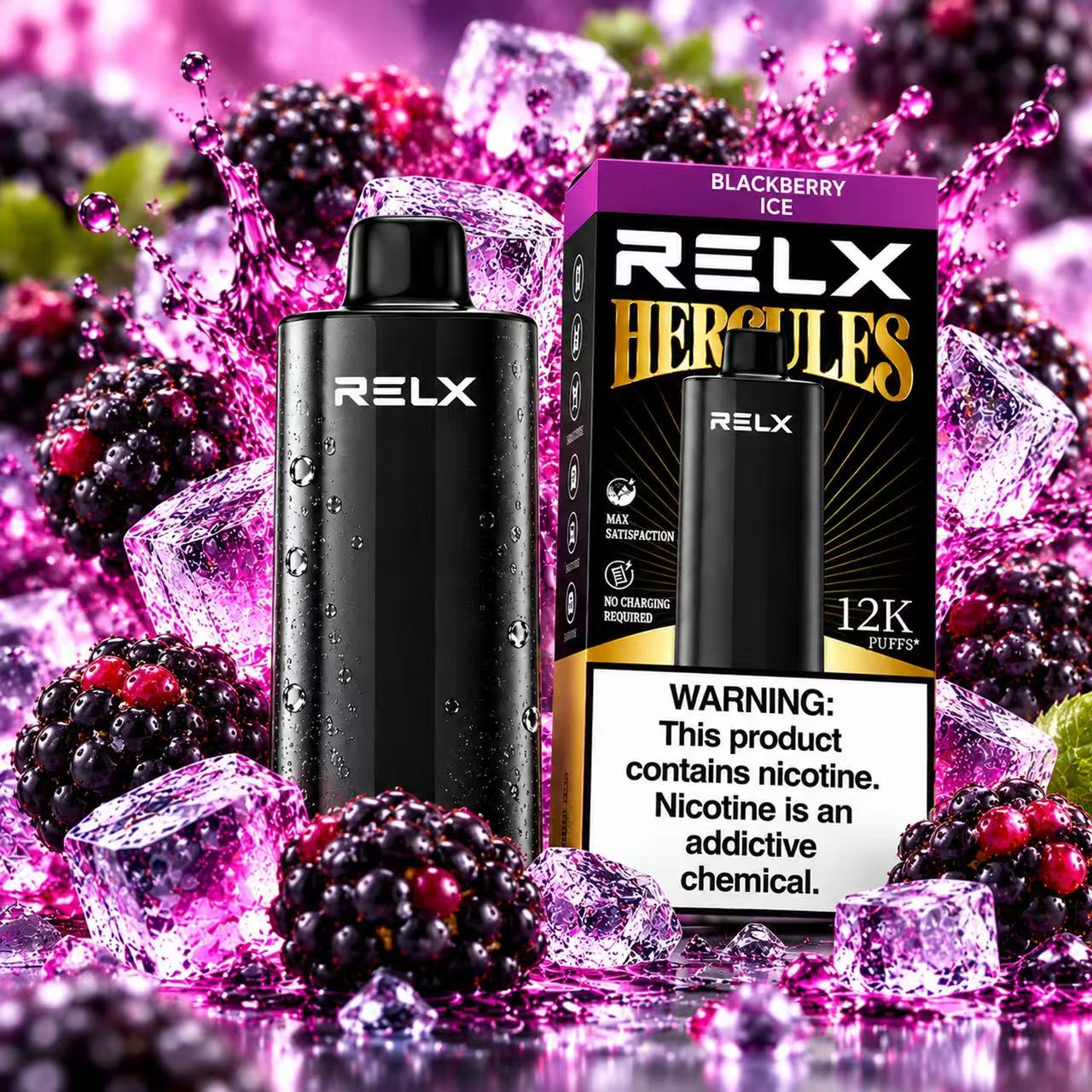RELX Herc 12000 Puffs – Blackberry Ice