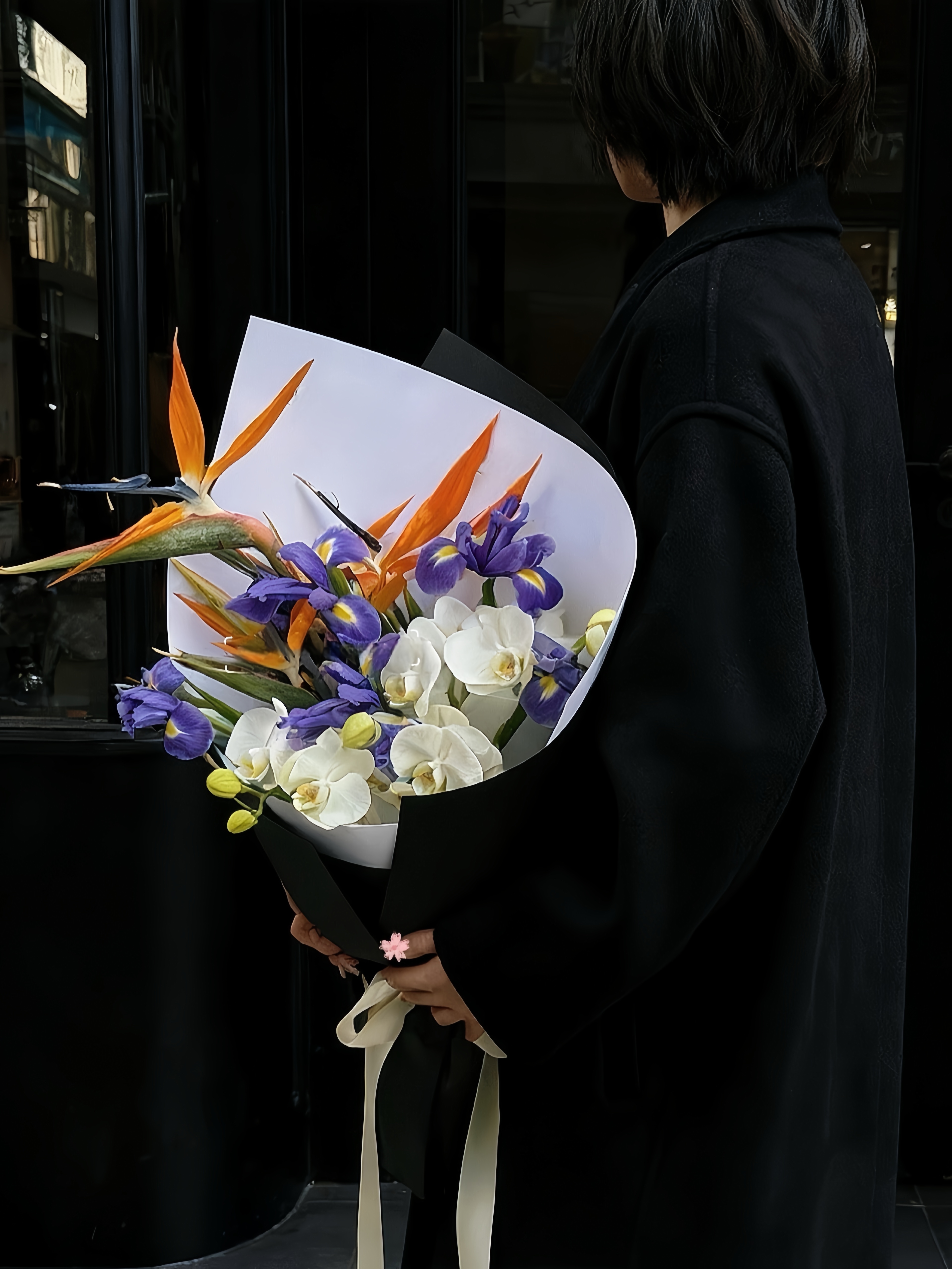 White Violet Orange Feather