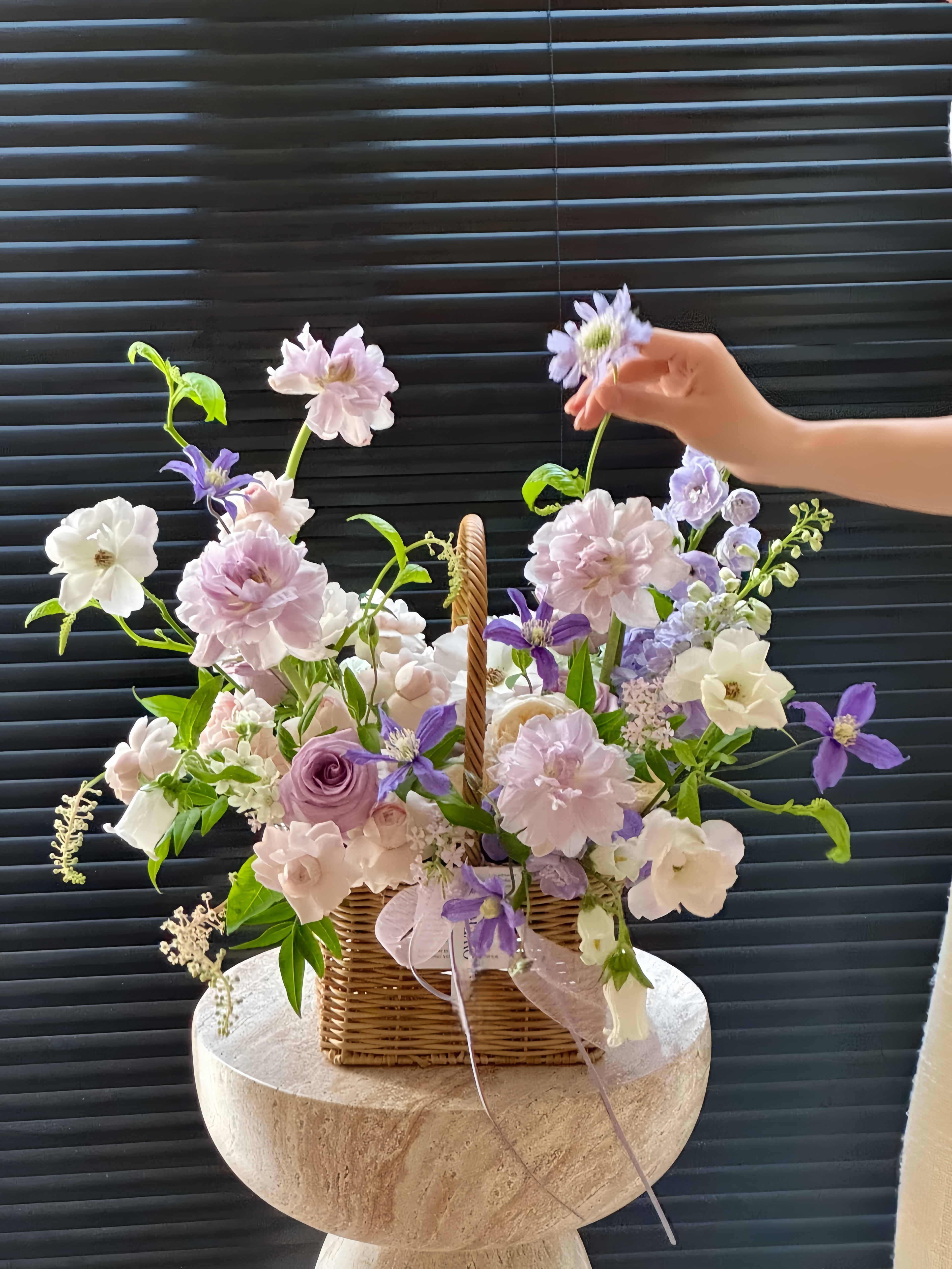 Purple Dream Wicker Basket