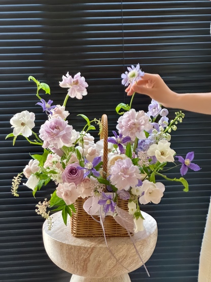 Purple Dream Wicker Basket