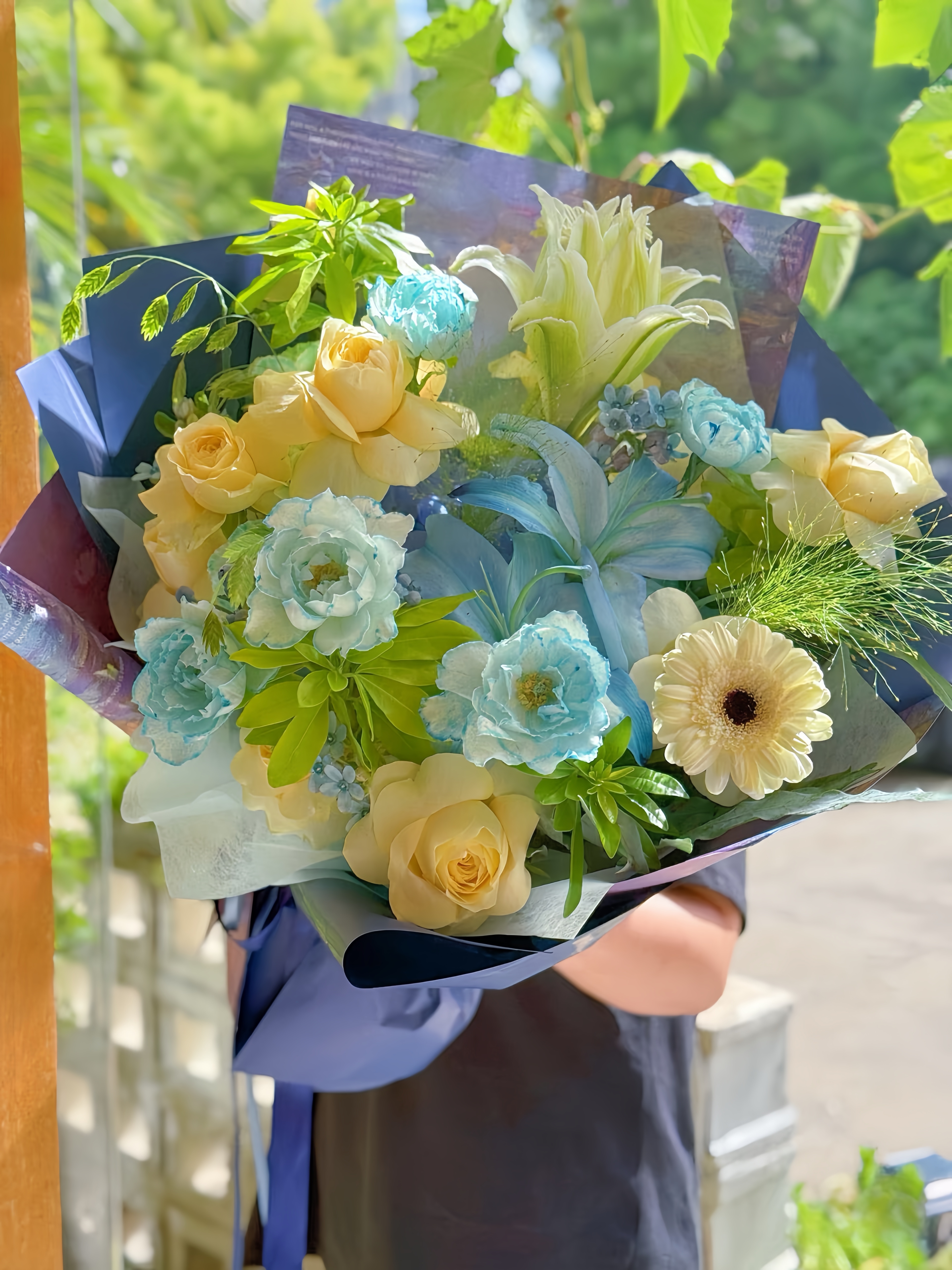 Blue Yellow Fantasy Bloom