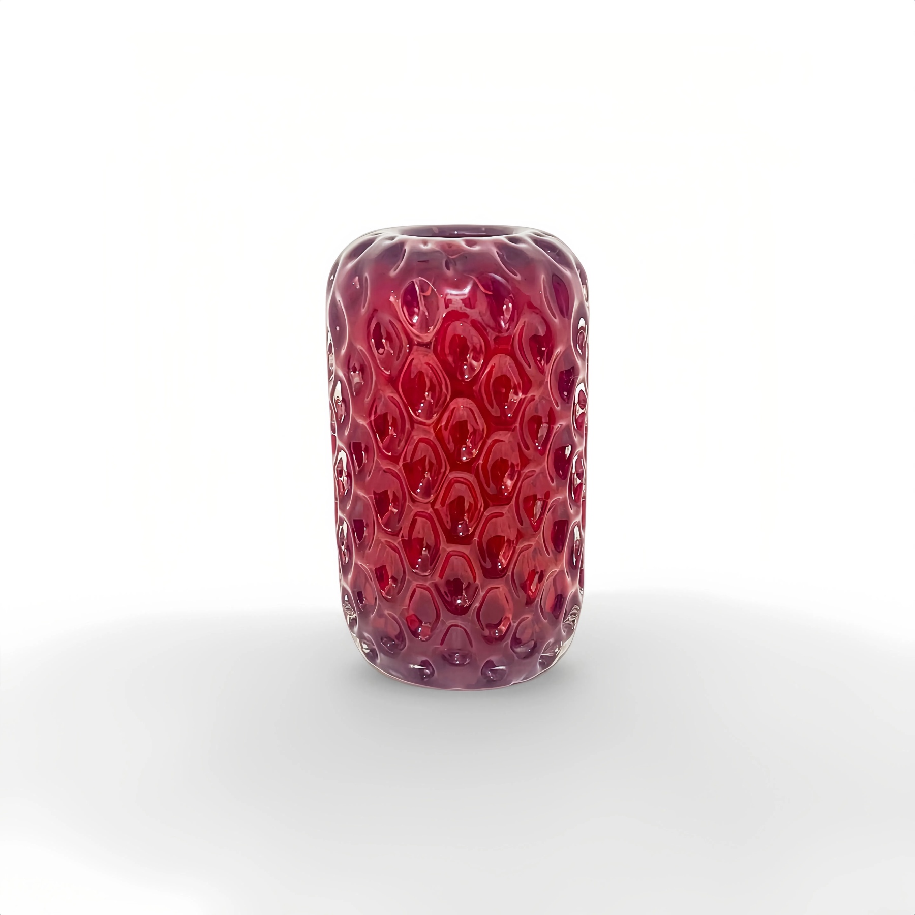 Red Honeycomb Vase