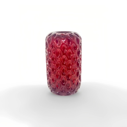 Red Honeycomb Vase