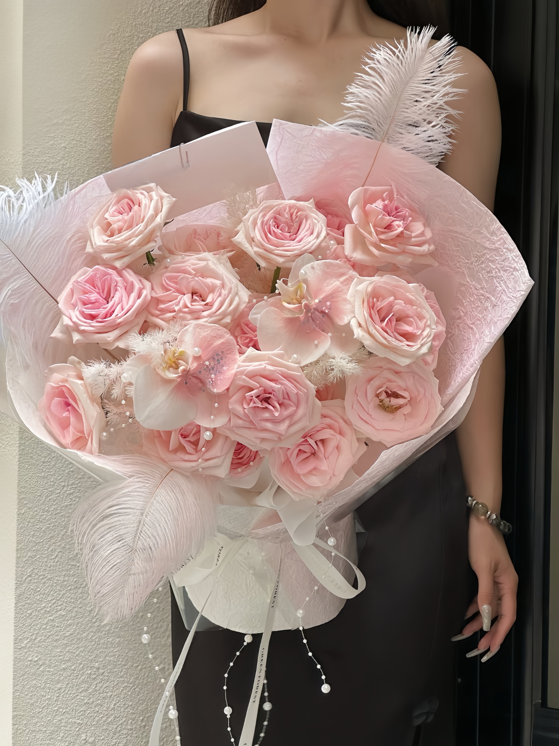 Pink Plume Romance Bouquet