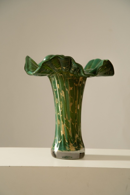 Green Gilded Vase