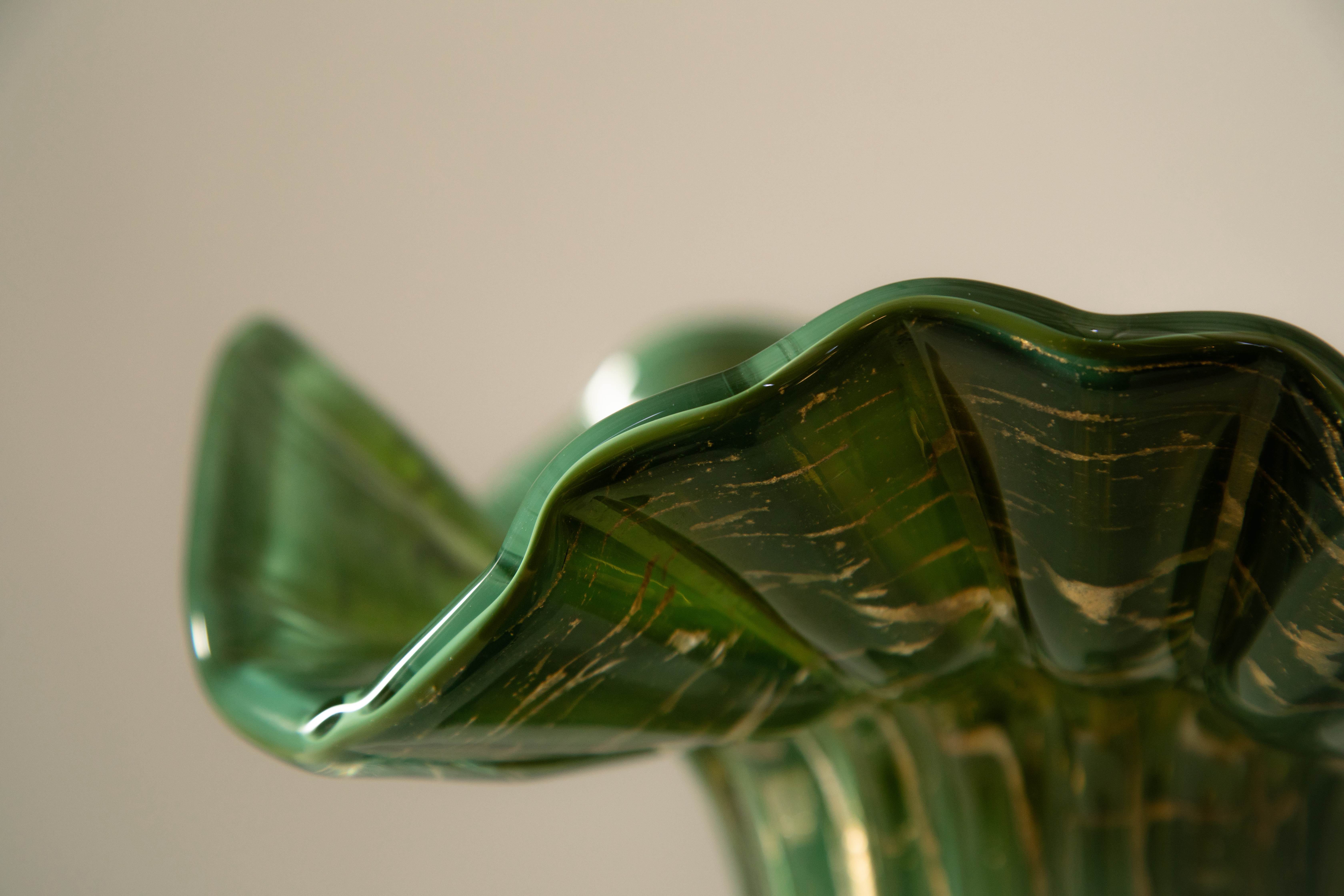 Green Gilded Vase