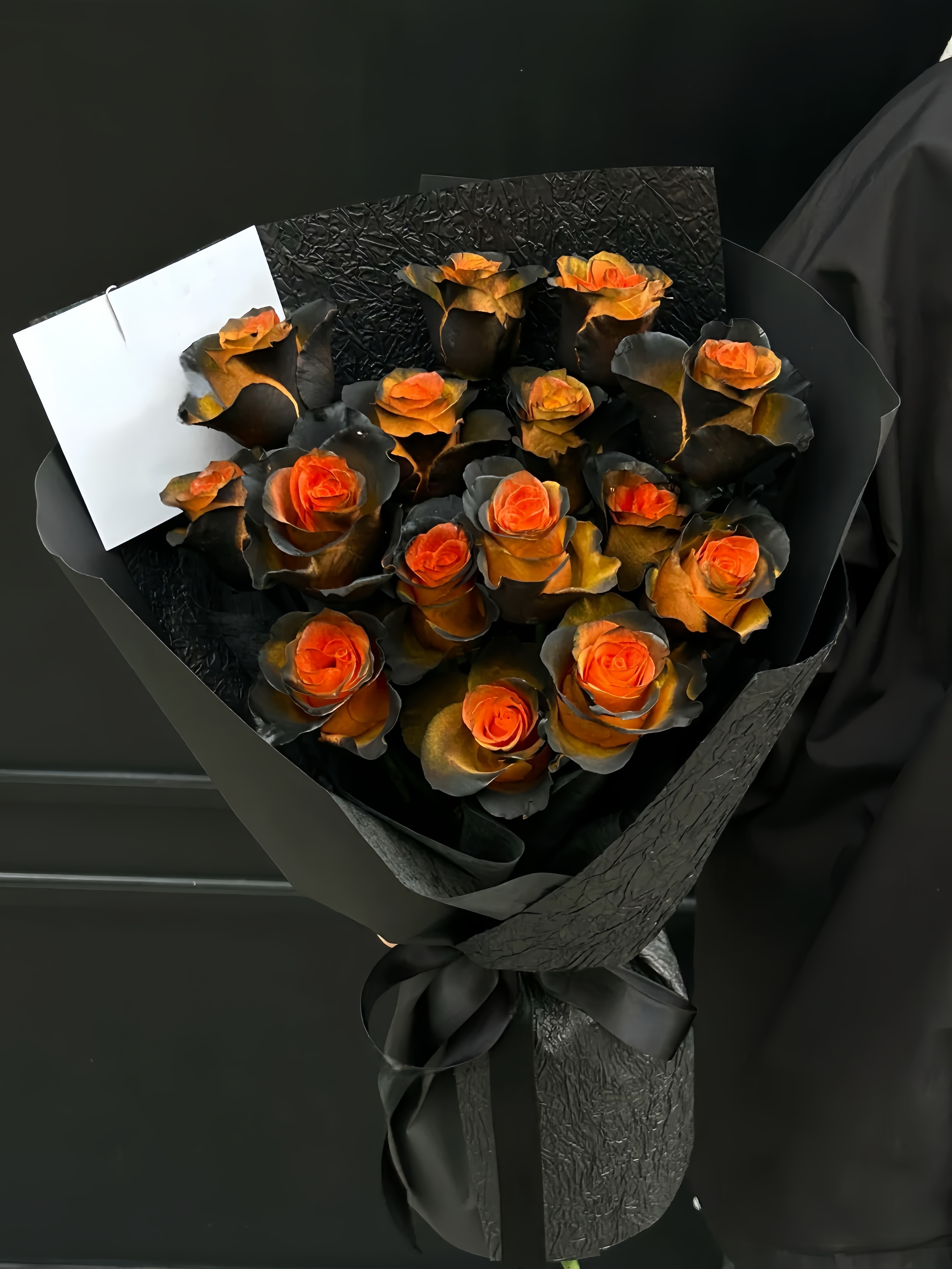 Dark Flame Rose Bouquet