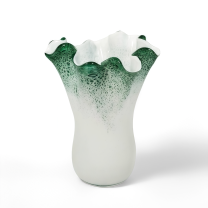 Flower-Rim Glass Vase