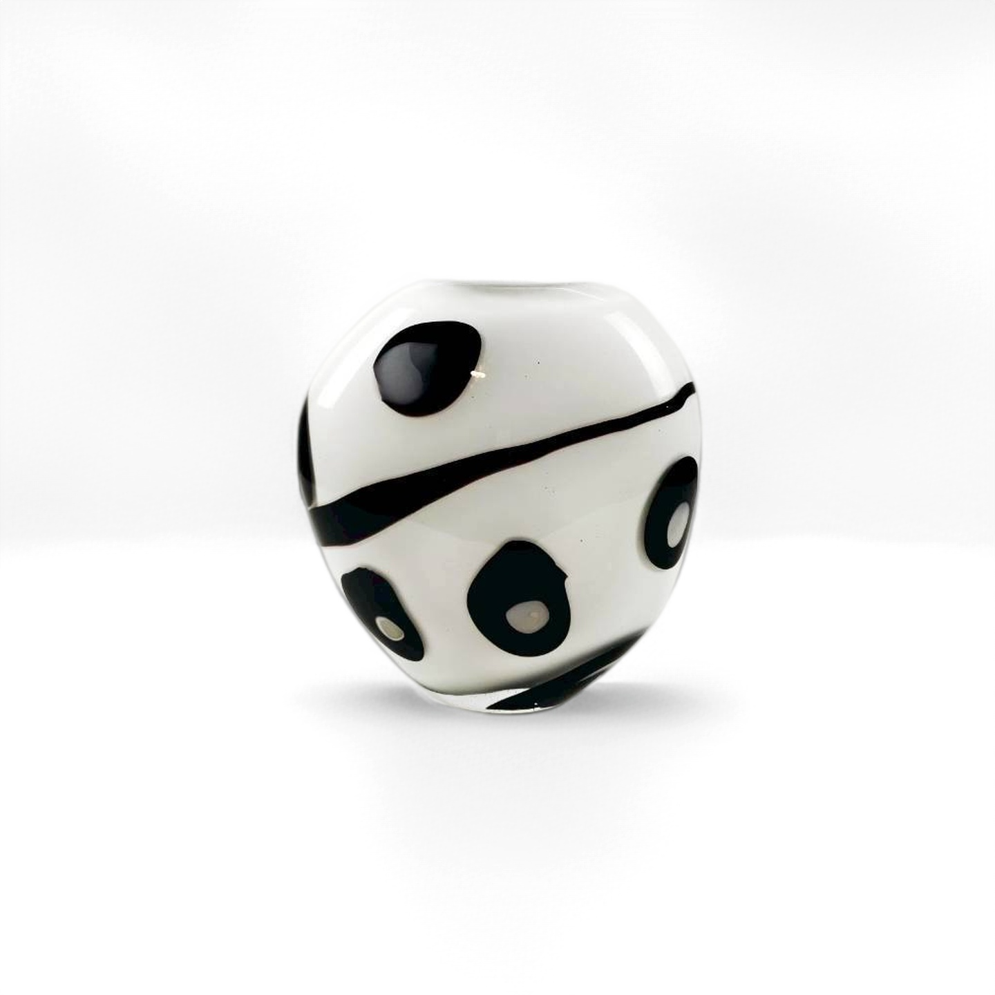 Midnight Dot Glass Vase