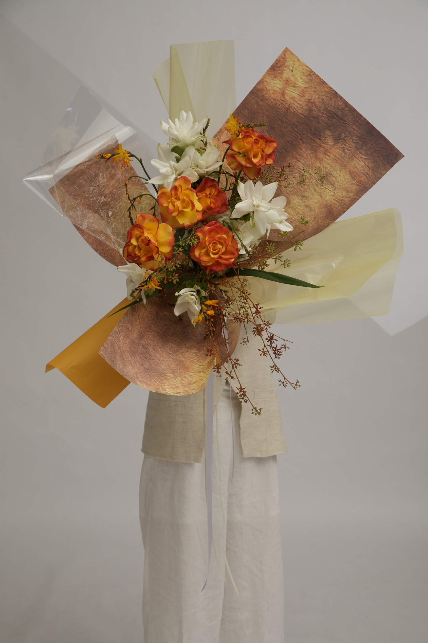 Warm Orange Bloom Bouquet