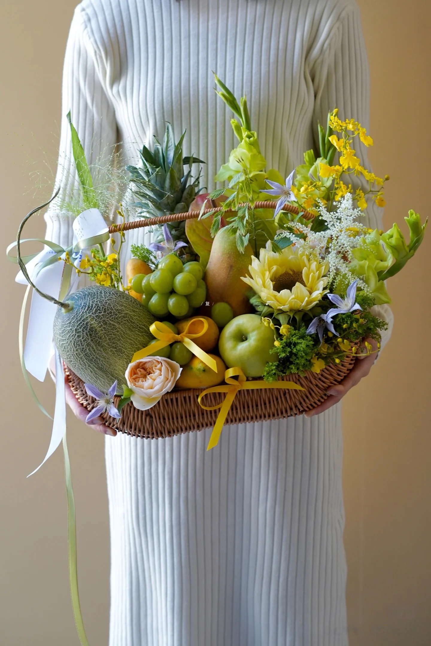 Colorful Bloom Fruit Basket