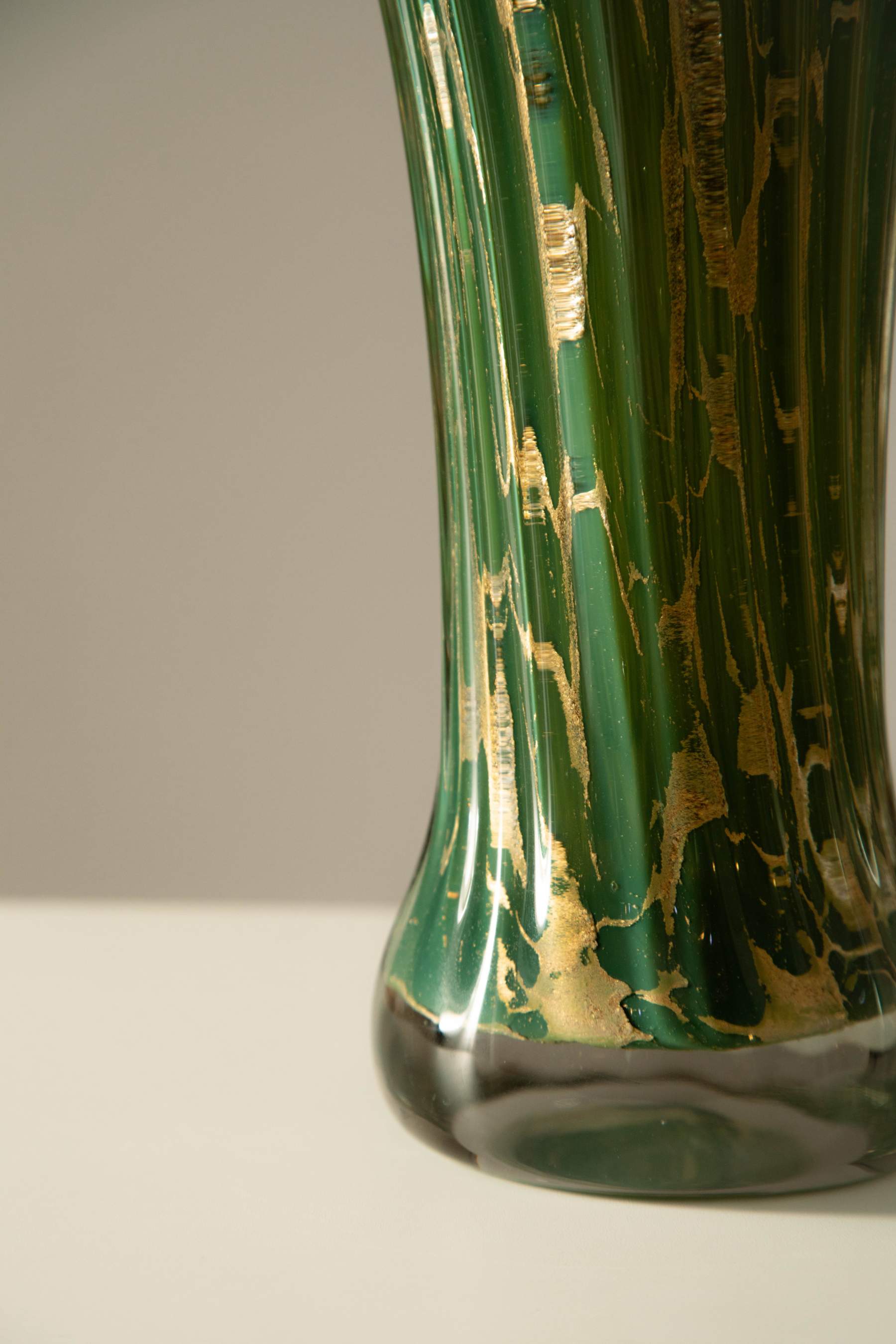 Green Gilded Vase