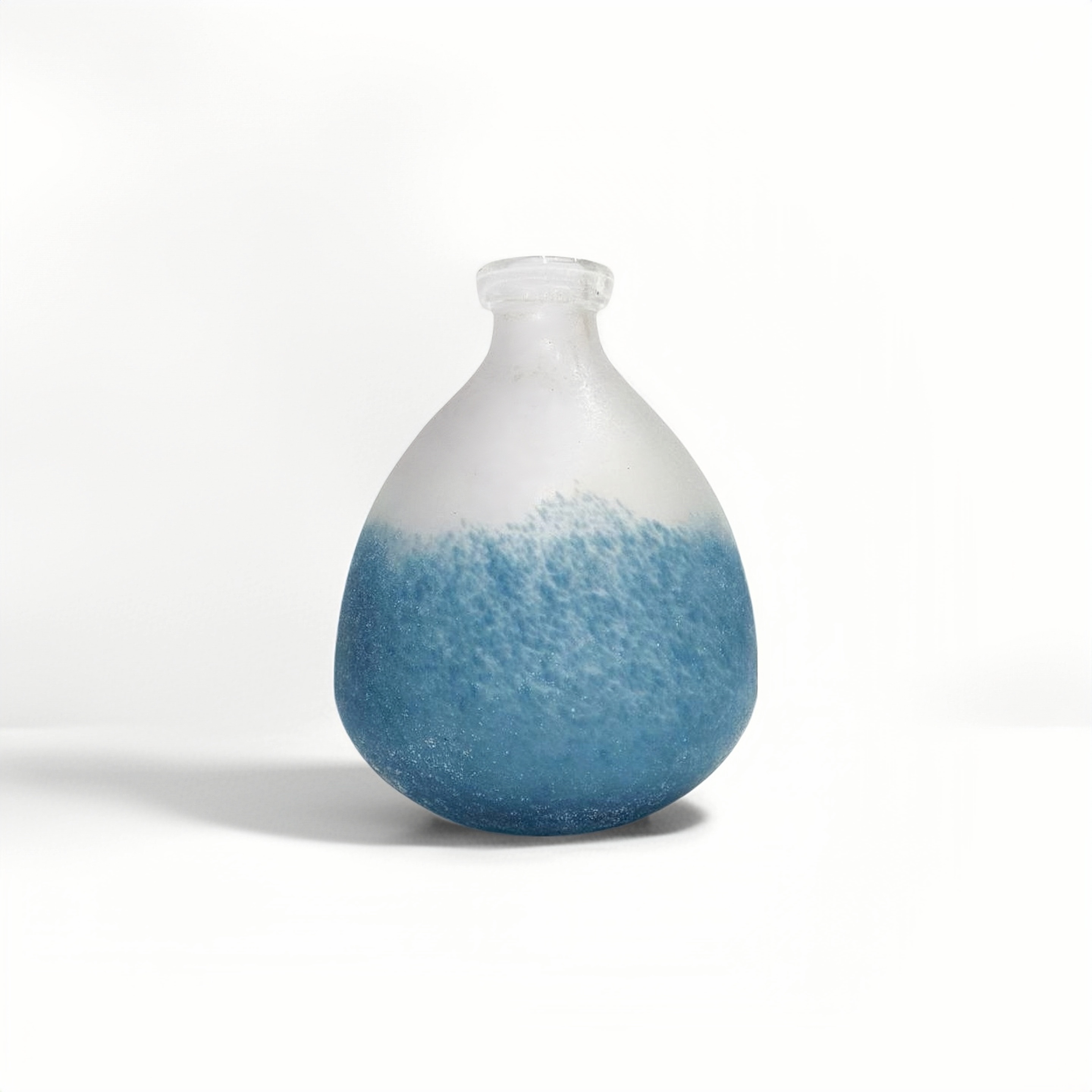 Blue Plump Round Vase
