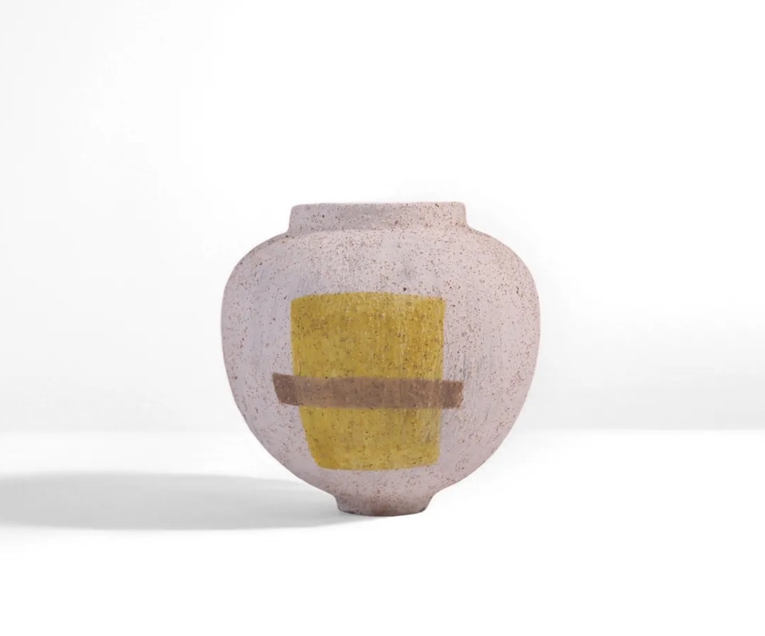 Geometric Color- Block Ceramic Vases
