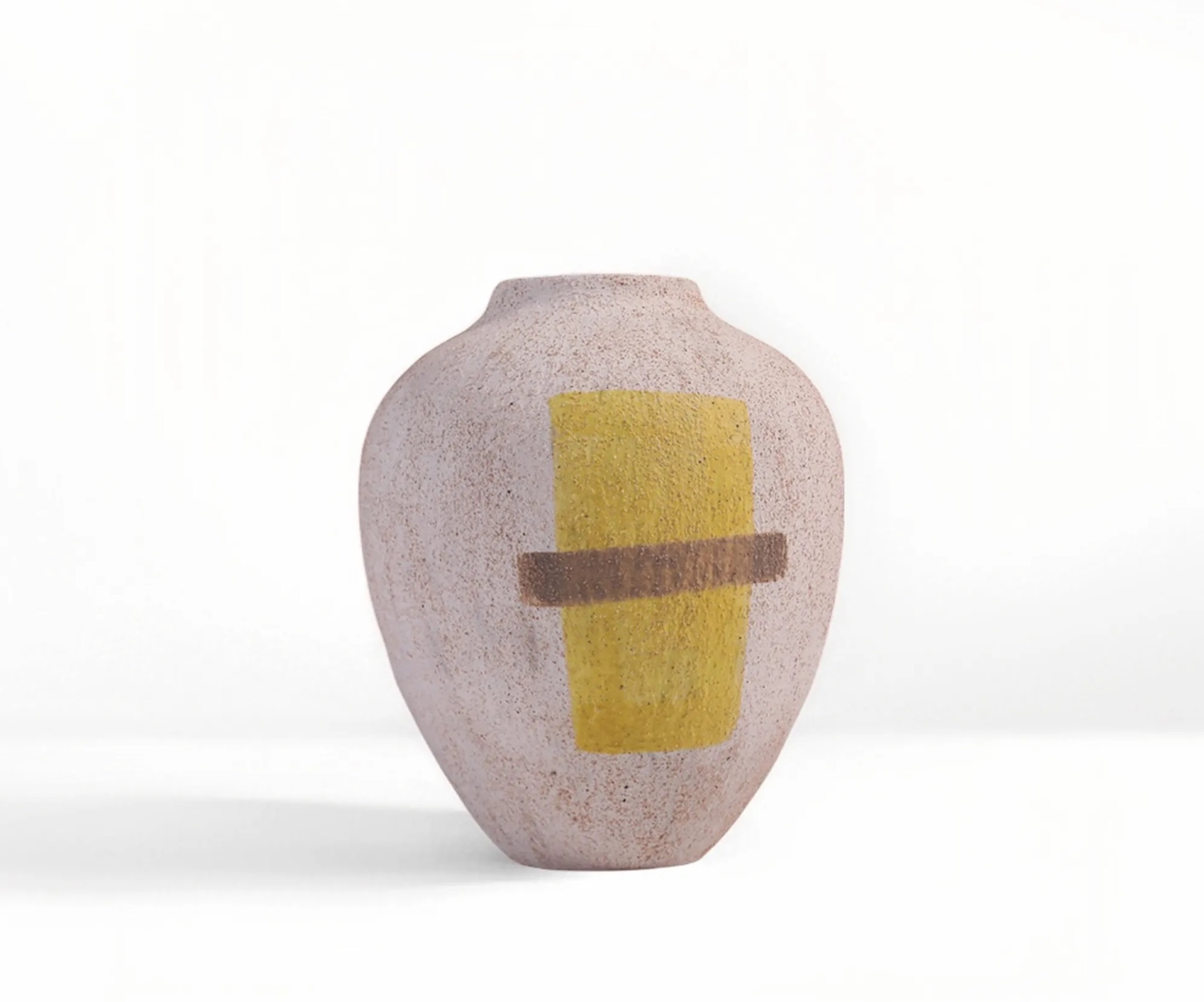 Geometric Color- Block Ceramic Vases