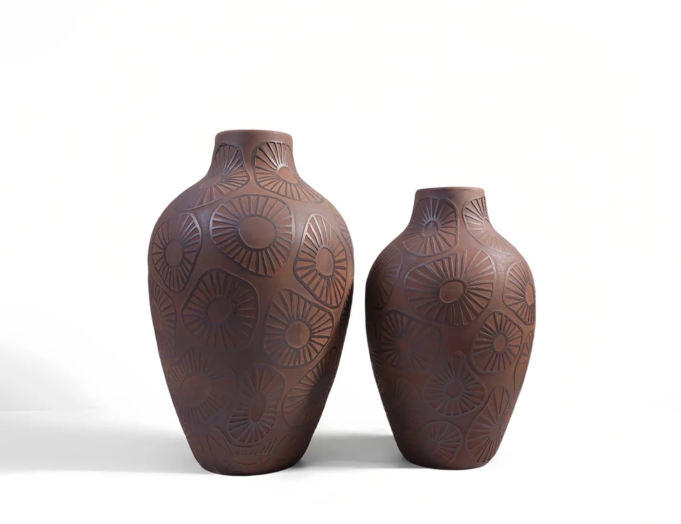 Brown- Glazed Sunflower Patterns