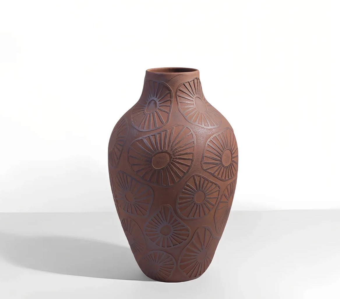 Brown- Glazed Sunflower Patterns