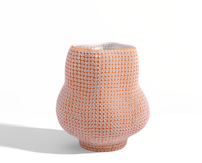 Orange Wave Star-	Shadow Vase