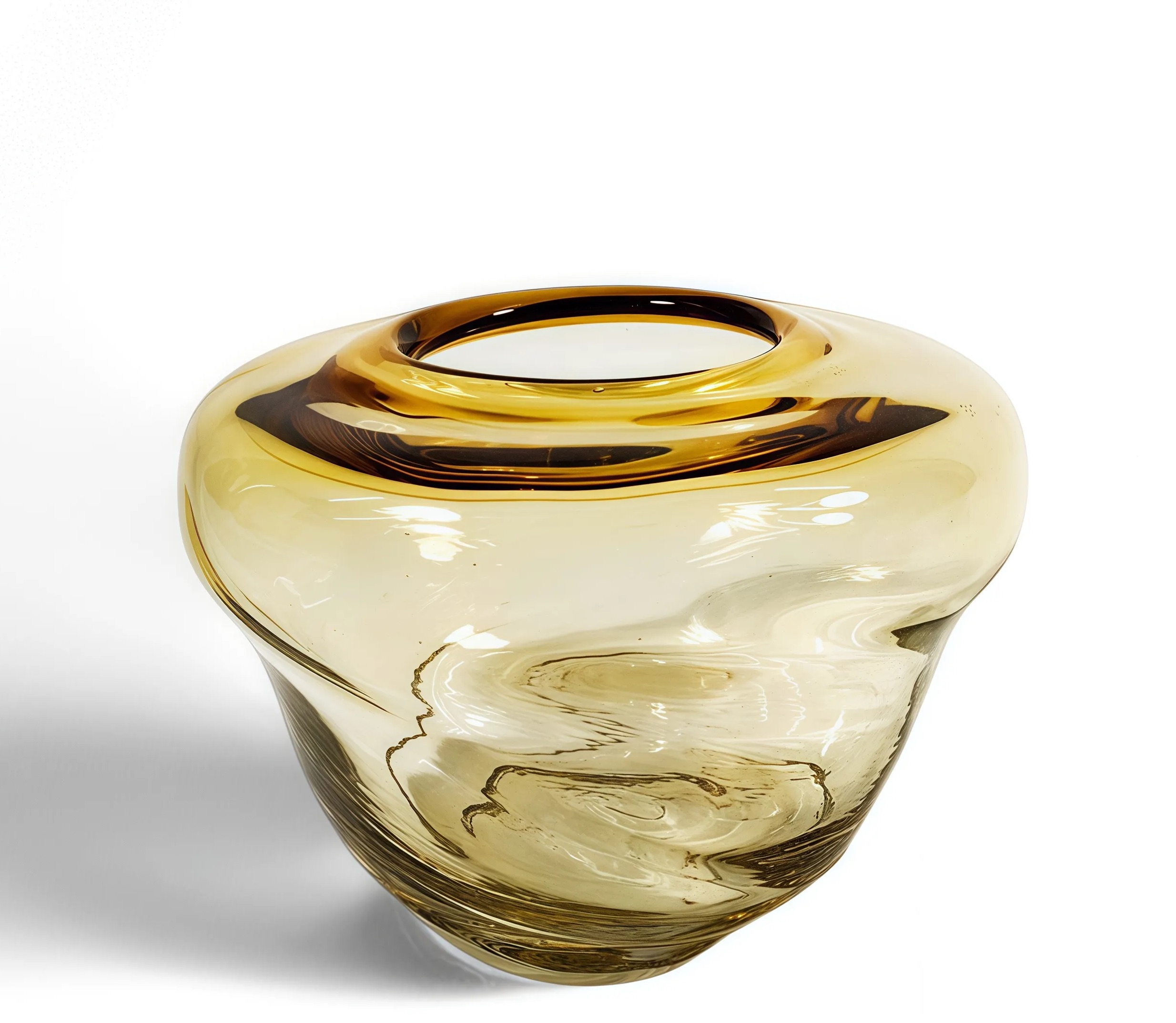 Goiden Wave Illision Glass Vase